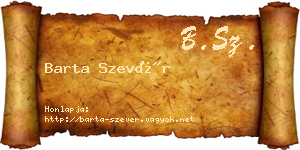 Barta Szevér névjegykártya